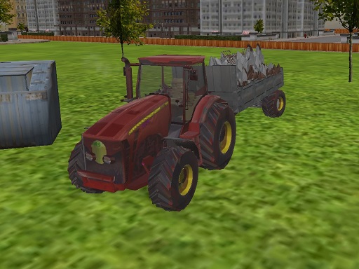 3D city tractor garbage sim